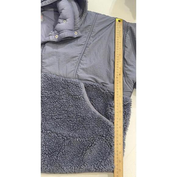 Free People Movement Purple Sherpa Hooded Adventure Awaits Fleece Jacket Large - Picture 15 of 15